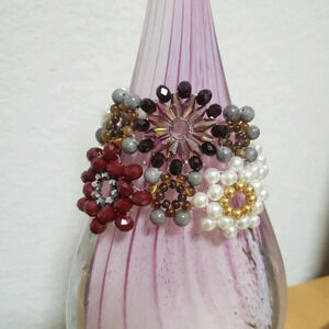 Vintage Floral Beaded Bracelet